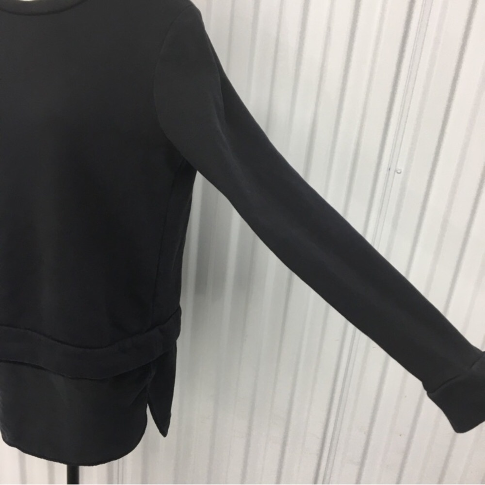 COS Black Long Sleeve Crewneck Sweatshirt Silk Accent Size: Small - Picture 4 of 15